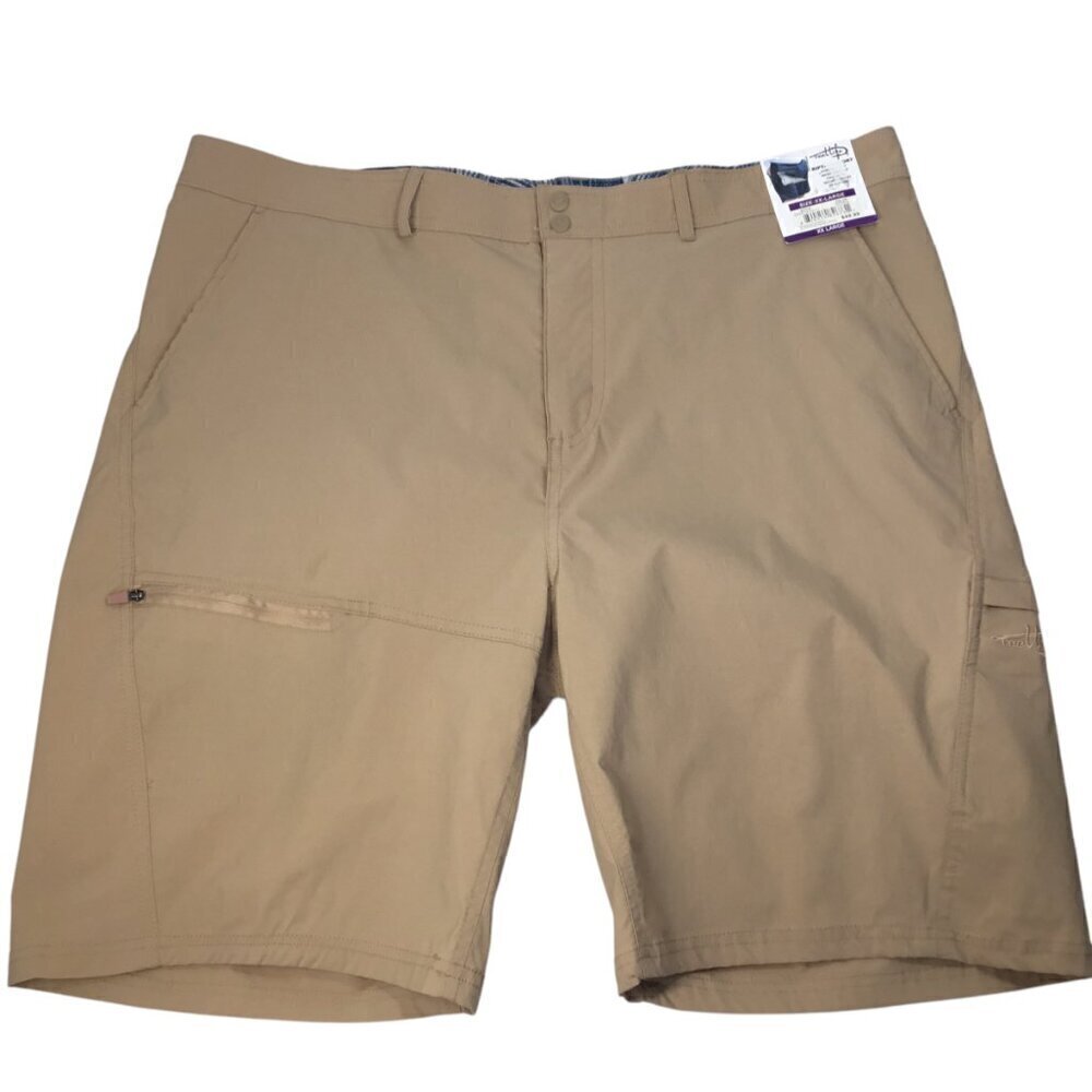 Reel Life NWT RipTide Short Men's XXL 2XL Shorts Tan Stretch Natural Quick Dry